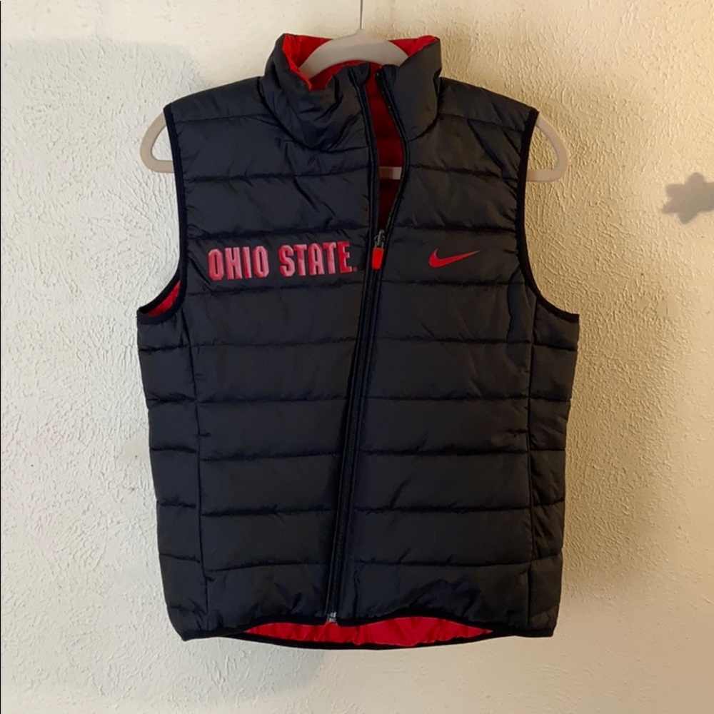 Reversible Ohio State puffer vest
